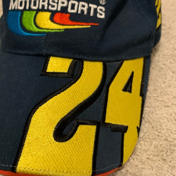 Vintage Jeff Gordon NASCAR Strapback Hat Big Logo Racing Cap - Picture 2 of 7